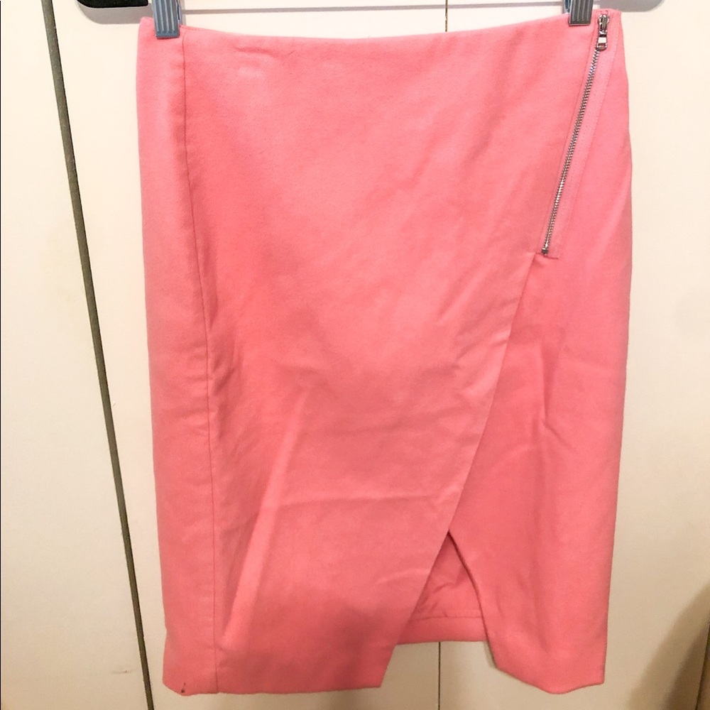 Bubble gum pink loft pencil skirt